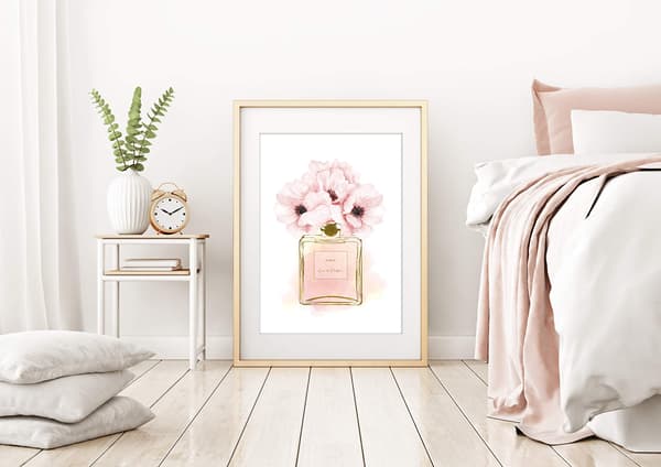 Sæt med 6 elegante vægplakater til stuen, UDEN RAMME! A4-format til soveværelset - Coco Rose mønster W2
