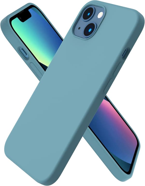 iPhone 13 Case, Liquid Silicone Case for 6.1 inch iPhone 13, Ultra-thin Case, Full Coverage Shockproof Protective Soft Case Cactus