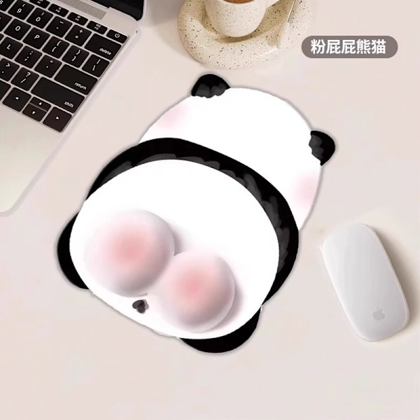 Pink Panda Musemåtte Håndledsstøtte Piger Sød Glat Computer Kontor Høj-kvalitets Silikone Tastatur Håndstøtte Håndled Lucky Panda-Wrist Pad