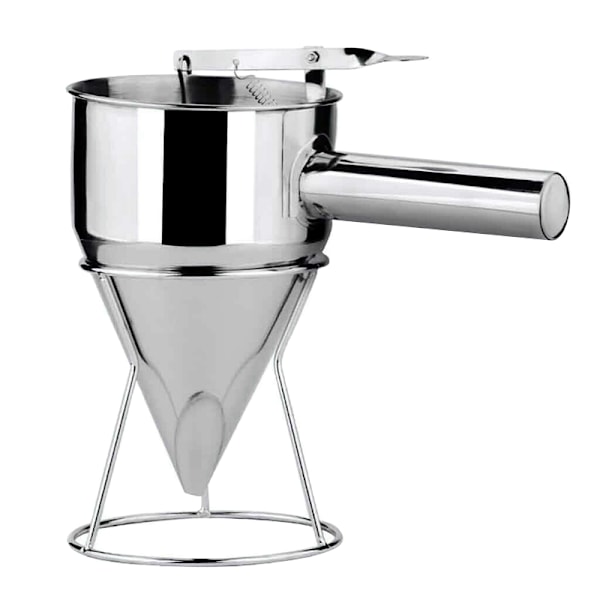 Røre Røre Dispenser Rustfritt Stål Trakt med Stativ for Kake Donuts Cupcake Pannekake Baking