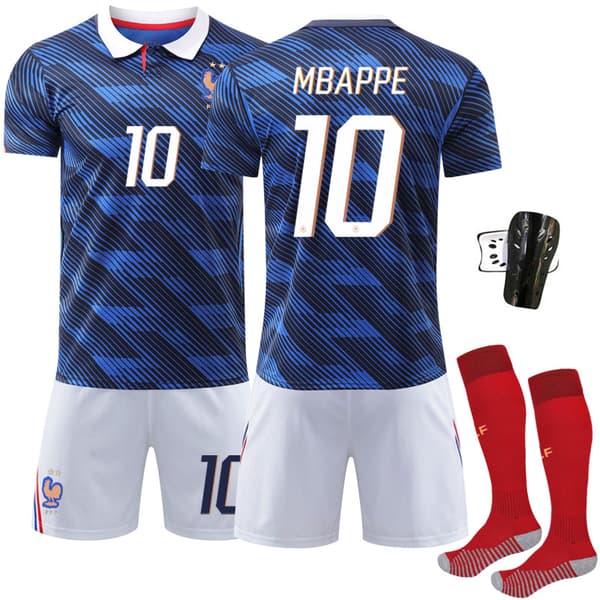 Mbappe 10 Osimhen 9 jalkapallopaita kotipeliasu No size, with socks + protective #18