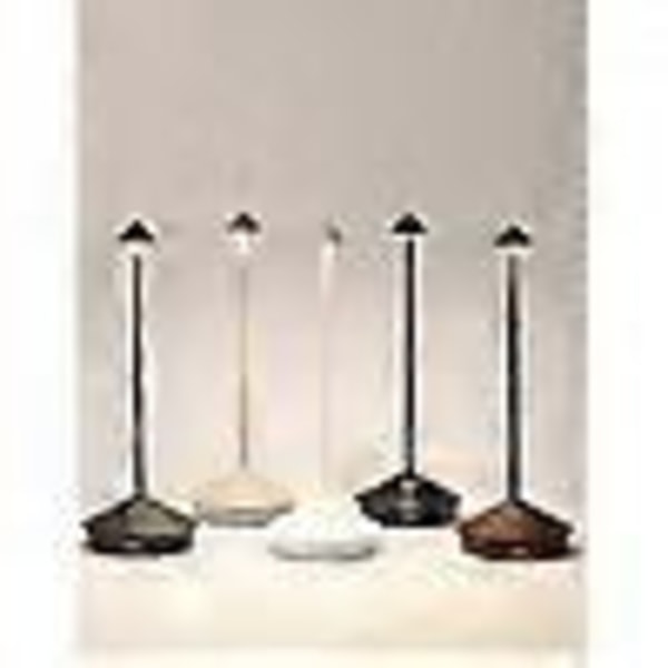 Dimbar LED-bordlampa i aluminium, IP54-skydd, för inomhus/utomhusbruk, laddningsbas med kontakt