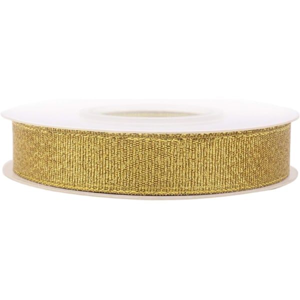 0,98 tommer guld Halloween bånd, glitter guld julebånd