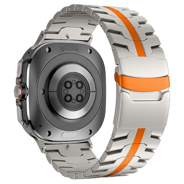 Titaniumlegeringsarmband för Samsung Galaxy Watch Ultra 47mm - Titanium + Orange Multicolo{ee] Multicolor Titanium Orange