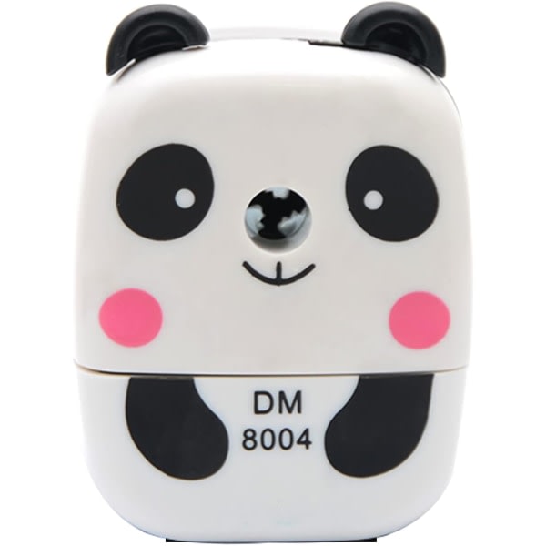 Manual Pencil Sharpener Cute School Stationary Kids Pencil Sharpener Hand Crank Manual Desk Sharpener for Office Classroom - Panda-A