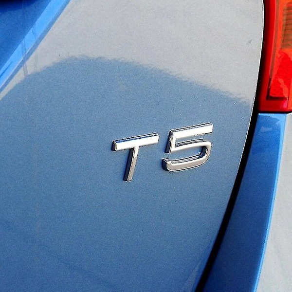 3D Metall Silver Logo Awd T5 T6 Emblem Dekal för Volvo Awd T5 T6