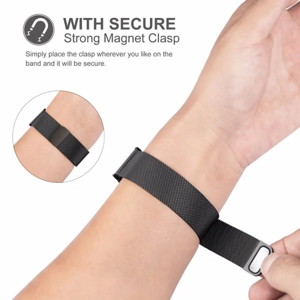 Metallrem til Fitbit Versa 2 3 4 Lite Sense Band Håndled Milanese Sense 2 Erstatningsmagnetsløjfe Armbånd Fit Bit Watchband Vintage