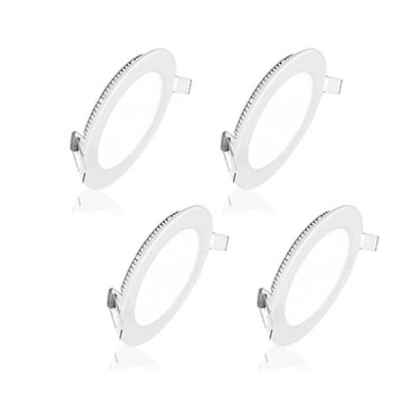 4-pakning LED Downlights 3W LED Taklampe Innfelt