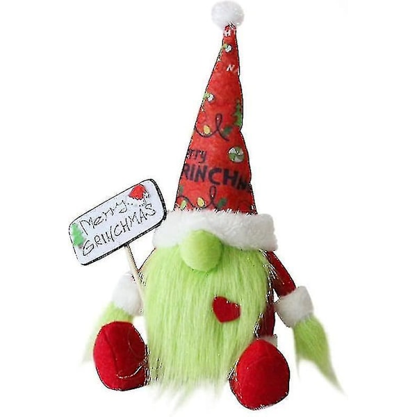 Green Christmas Faceless Santa Dwarf Doll Christmas Decorations DXGHC