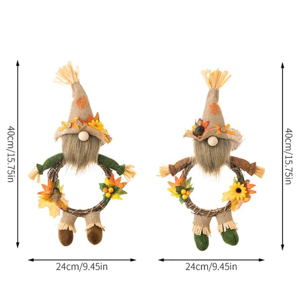 Höstplysch Höstvinranka Krans Dvärg Docka Ornament