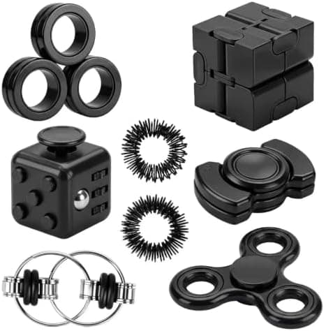 Fidgetleker for voksne og tenåringer, magnetisk metallspinner for sensorisk pakke i klasserommet
