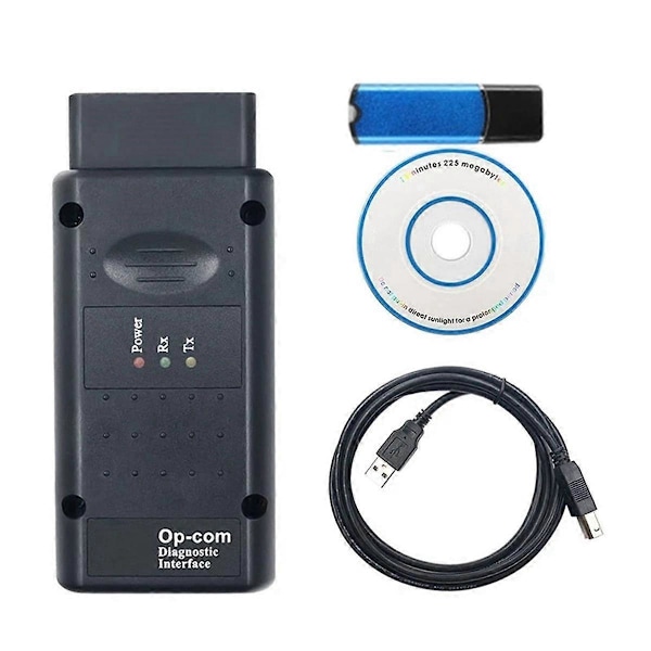 OPCOM 2021 med USB-dongel Diagnostikverktyg Op-Com V1.95 Flash Uppdatering Op Com V2021 för Opel Bildiagnostikverktyg