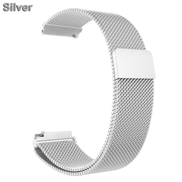 Metallrem för Fitbit Versa 2 3 4 Lite Sense Band Handled Milanese Sense 2 Ersättningsmagnetslinga Armband Fit Bit Watchband Silv