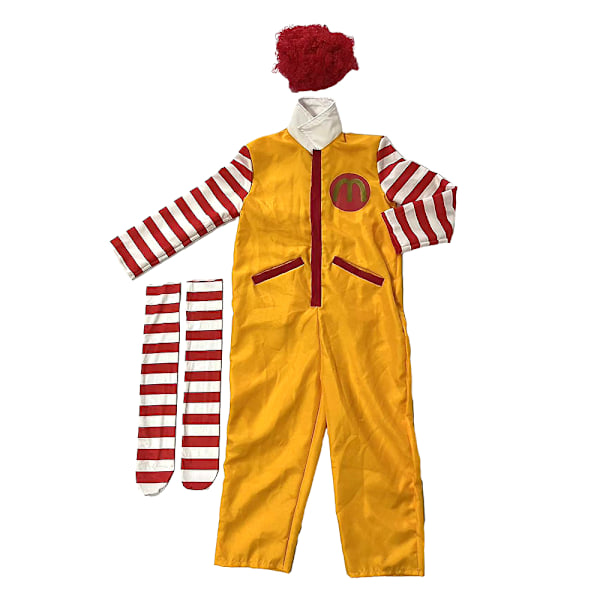 Halloween Rolig Ronald McDonald Cosplay Kostym Dräkt Vuxen Outfit Jul L