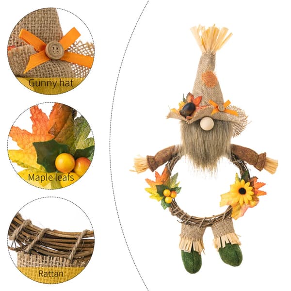 Höstplysch Höstvinranka Krans Dvärg Docka Ornament