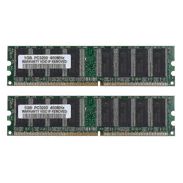 2 delar 1gb Ddr1-400mhz PC Desktop Memory Pc1-3200 184pin Dimm Ram