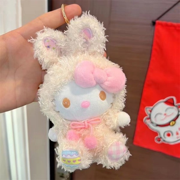 Japanilainen söpö Cardcaptor Sanrio Kuromiya Cinnamon Dog -pehmolelu riipus nuken koriste Black Leopard Print KT