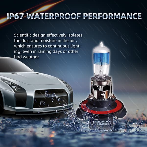 H13/9008 Halogen High and Low Beam Headlight, 220% More Brightness Replacement for Standard 60W/55W Bulb, 2-pack