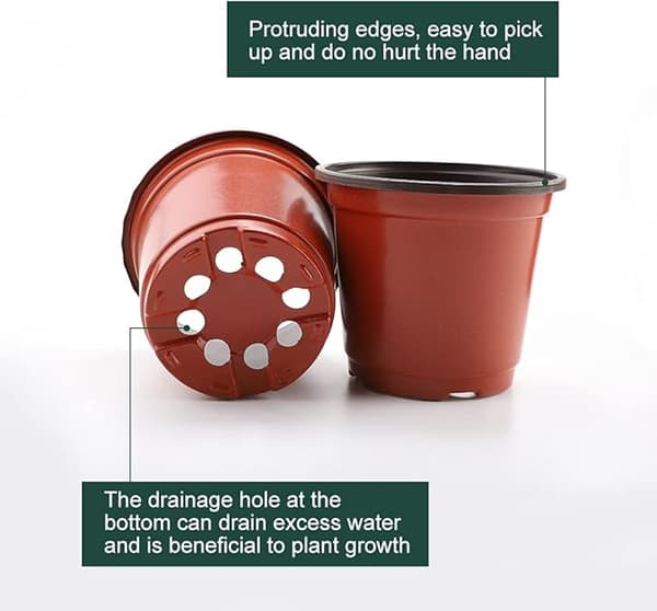 100 pcs 15 cm (diameter) Soft Plastic Flower Pots, Plant Pots