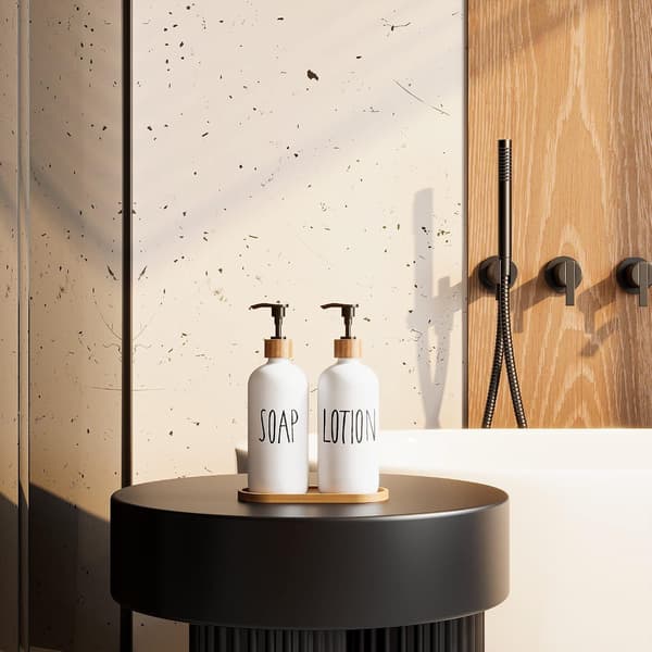 Påfyllningsbar vit handtvålsdispenser 500ML 21x7cm för kök badrum