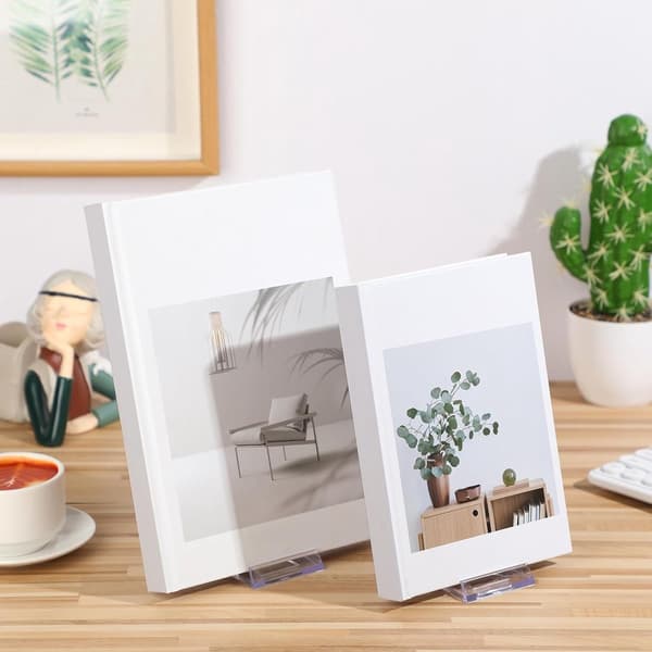 12 Stycken - Tallriksställ - Bokstöd - Transparent Bokstöd - Tallriksdisplayställ - Tallrikshållare