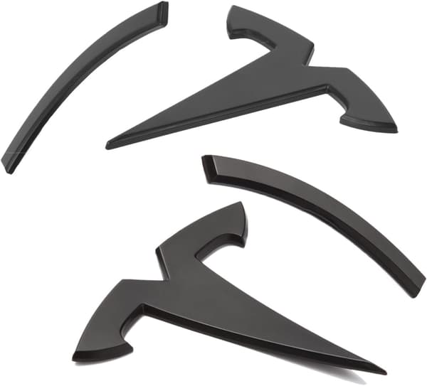 Model Y Tilbehør til Tesla Emblem Mærkat 2 stk./sæt 2024 2023 2022 2021 2020 Logo Mærkat (Sort)