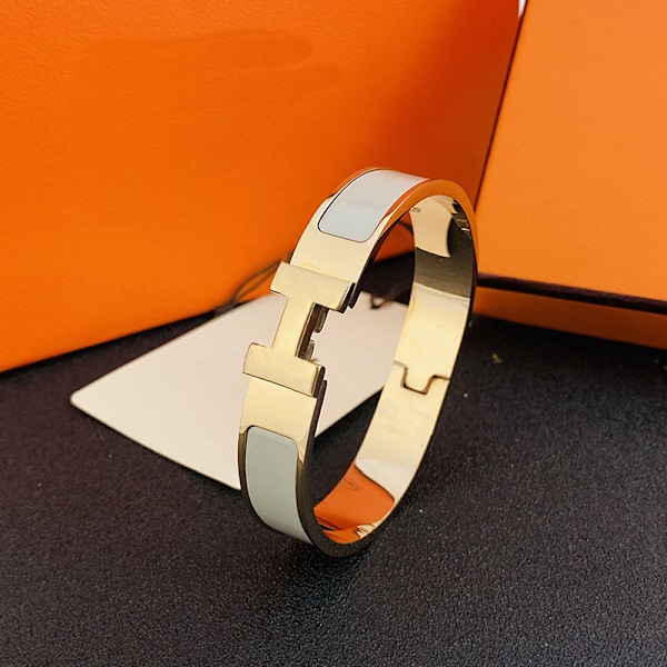 H-Armbånd, 18K Alfabetlås for Menn og Kvinner, Armbånd for Par i Rustfritt Stål, Rosegull og{ee] Rose Gold and Beige