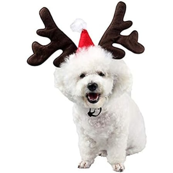 Christmas pet headband with Christmas hat