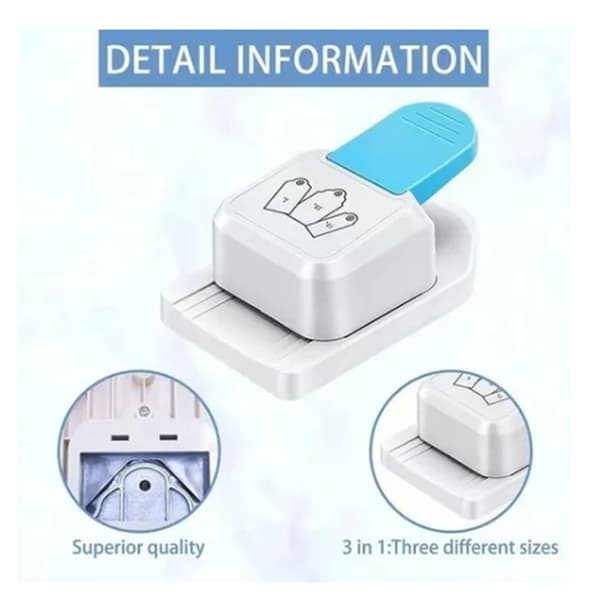 Round Label Punch Easy Operation Robust Plastic Alloy 3 Different Sizes Corner Paper Punch for Scrapbook DIY 0.2