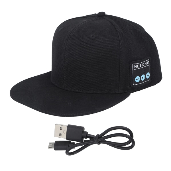 Hatt med Bluetooth högtalare 32,8 fot trådlös räckvidd Justerbar Bluetooth hatt med 3 knappar för fitness