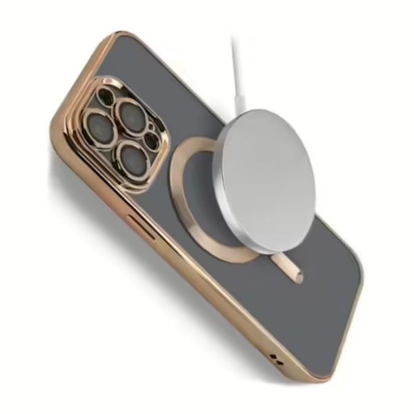 Luksuriøst Mobilskall med Magsafe iPhone 13 Pro Max - Gull