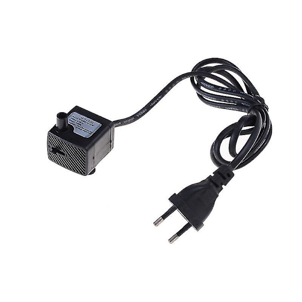 EU-kontakt Dränkbar Vattenpump Akvarium Fontän Luft Fiskdamm Tank AC 220V Hfmqv