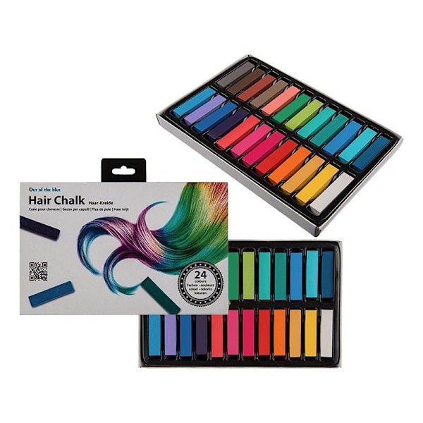 Hiusliidut / Hiusten väri lapsille - 24 erilaista väriä hiuksiin Multicolor multifärg