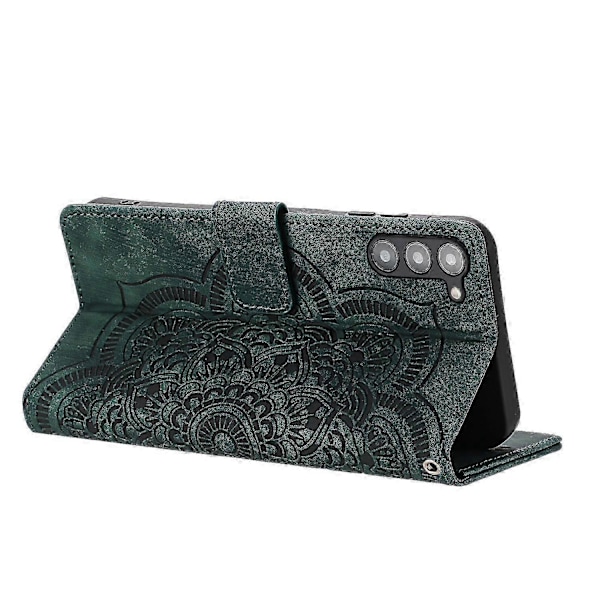 Frostat Läderfodral för Mandala Emed Retro Telefon Gree{ee} Green For Samsung Galaxy S23 5G