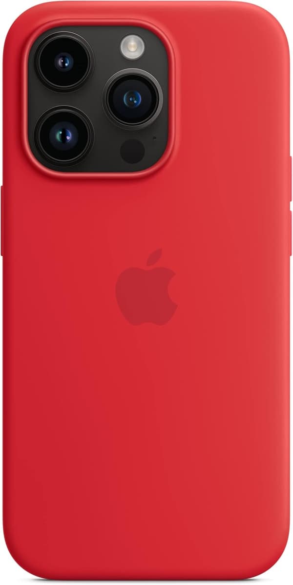 Apple - Rødt silikonecover til iPhone 14 Pro