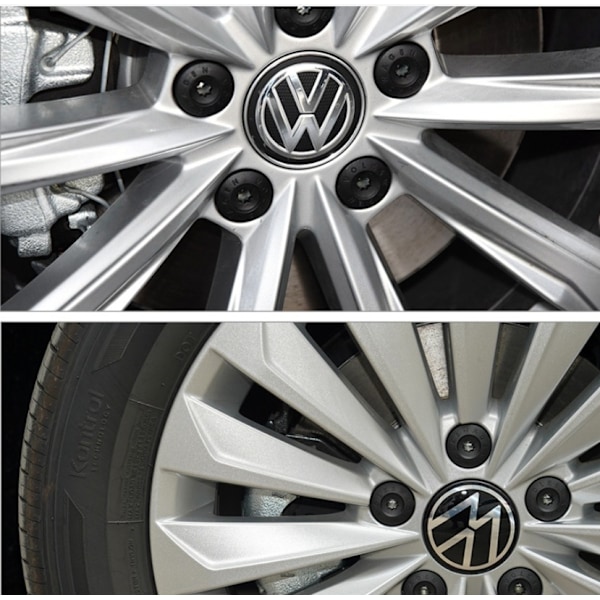 Passer til Volkswagen 5-eget navkapsel dæklogo 135mm (4 stk.){EE}
