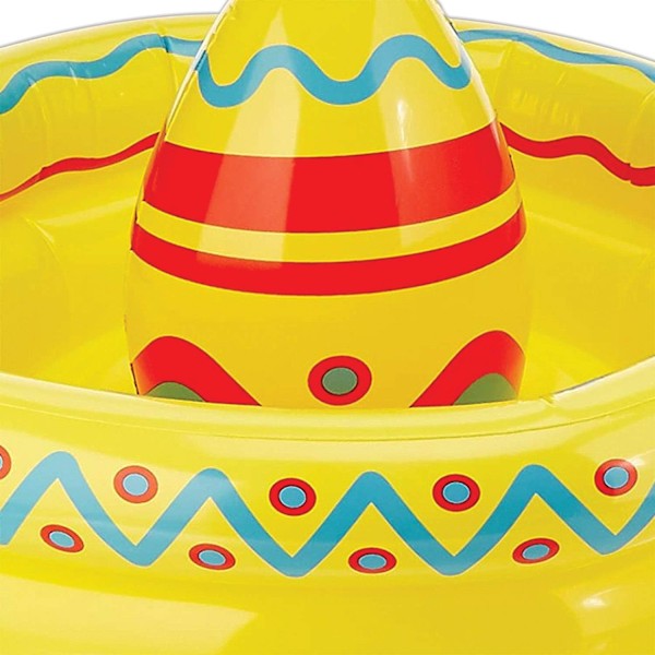 Oppustelig drikkevarekøler med en diameter på ca. 50 cm, Mexico, temafest, karneval, poolparty