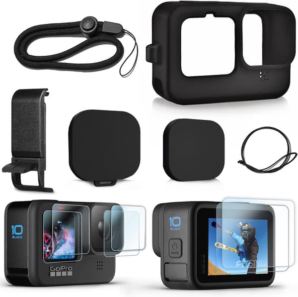 Etui til Go Pro Hero11/ 10/ 9, inklusive sidedæksel og objektivdæksel