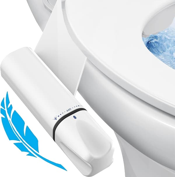 Bidet Toiletsæde Tilbehør Med 2 Dyser Justerbart Vandtryk Selvrensende Sprøjte Nem Installation Inkluderer Opsætningsvideo
