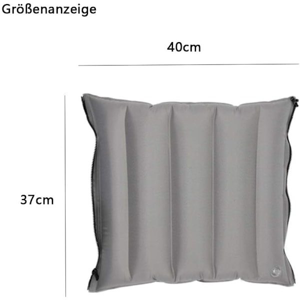 Istuintyyny Kevyt Matkatyyny Ilmatäytteinen Istuintyyny Retkeily Ulkoilu Matkailu 40 x 37 x 10cm Harmaa