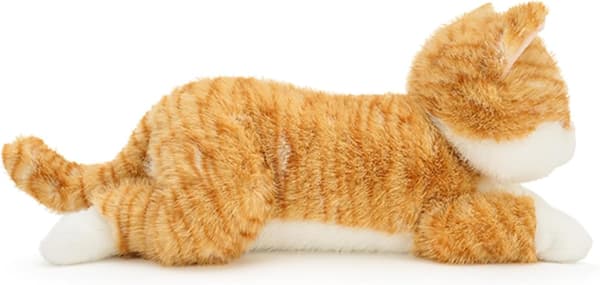 Cat Plush Premium Stuffed Cat for Ages 1 and Up Orange 34 cm