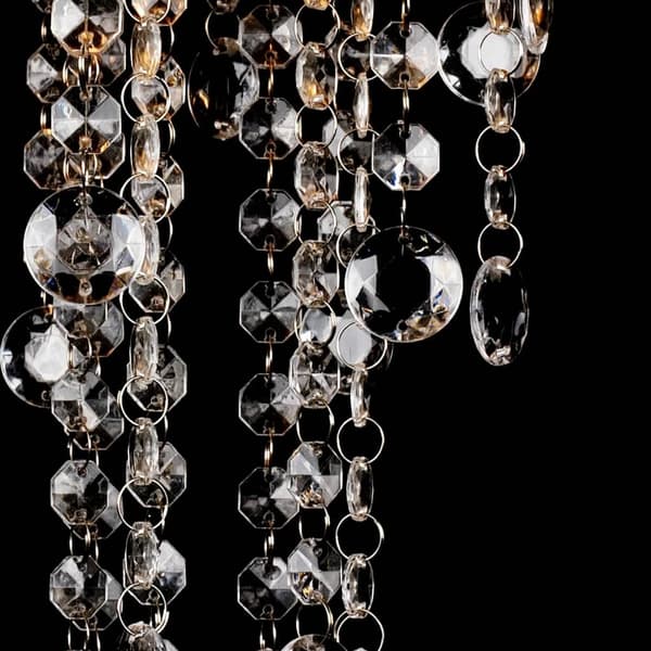 vidaXL Ceiling Chandelier in White Metal with Crystals Vit white