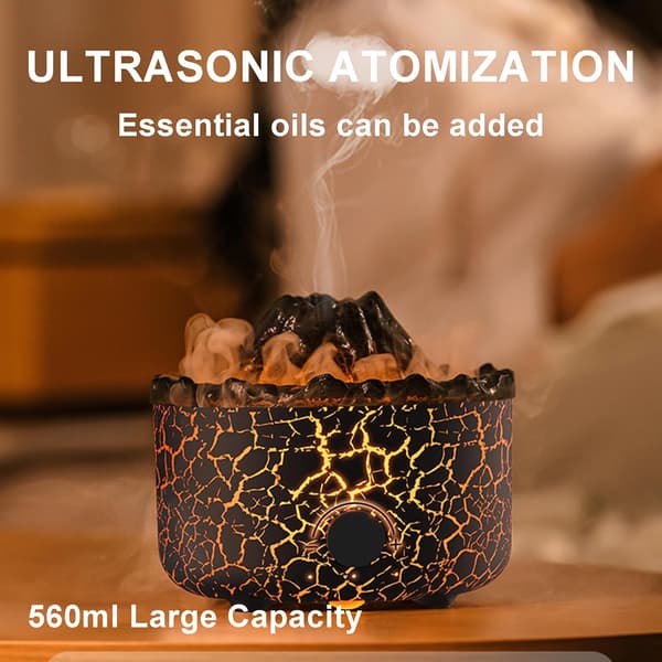 Ultralyd Luftfukter Med Fjernkontroll 560ml Aromaterapi Diffuser 2 Spraymoduser For Hjemmet