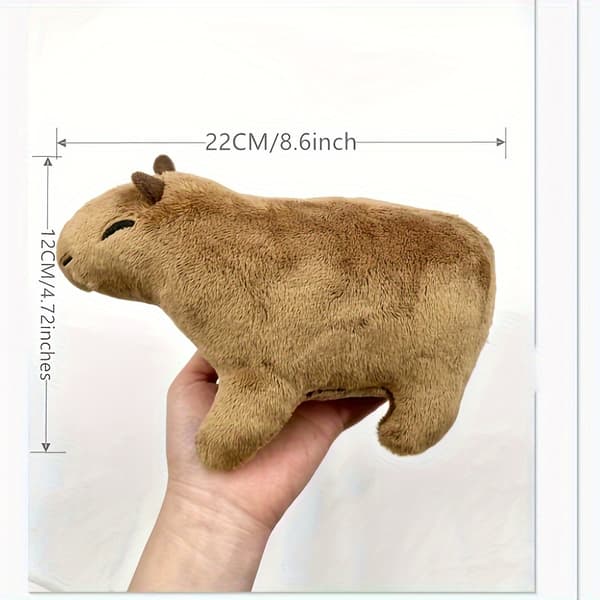 22,35 cm Capybara Plyslegetøj Blødt Udstoppede Dyr Gave Brown