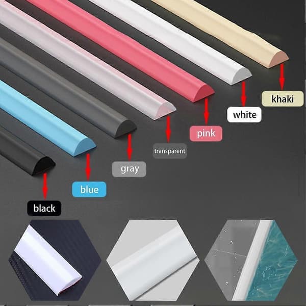 Shower Barrier Water Barrier 50/100/200cm Bendable - Perfect White 200cm-max white 200cm