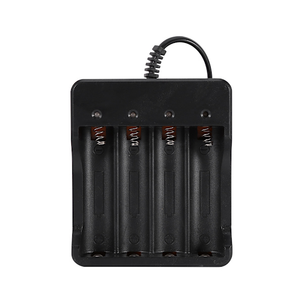 4-roms batterilader for 18650 litium oppladbart batteri EU-plugg