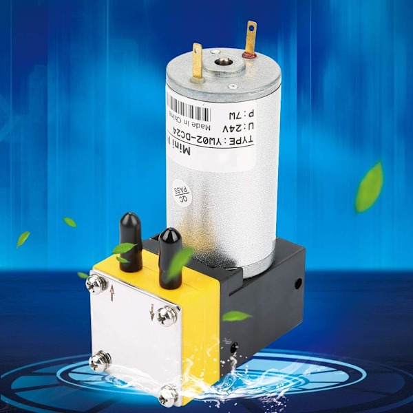 24V membranpumpe, 0,4-1L/min mini luftpumpe vakuumpumper, ultra-stille design for medisinske og kjemiske industrier, husholdningsapparater, etc.{hh]