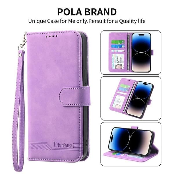 (For Samsung A26 5G) PU Leather Wallet Case with Card Slots, Shockproof Röd
