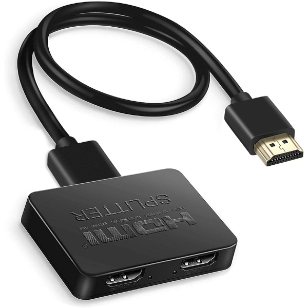 HDMI Splitter 1 in 2 Out 4K HDMI Splitter för dubbla bildskärmar Duplicering/spegel