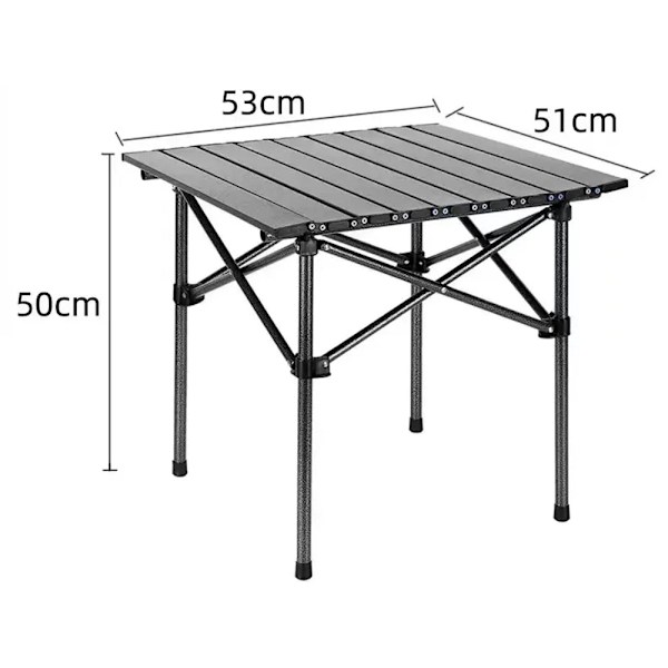 Fällbart campingbord i kolstål 1000